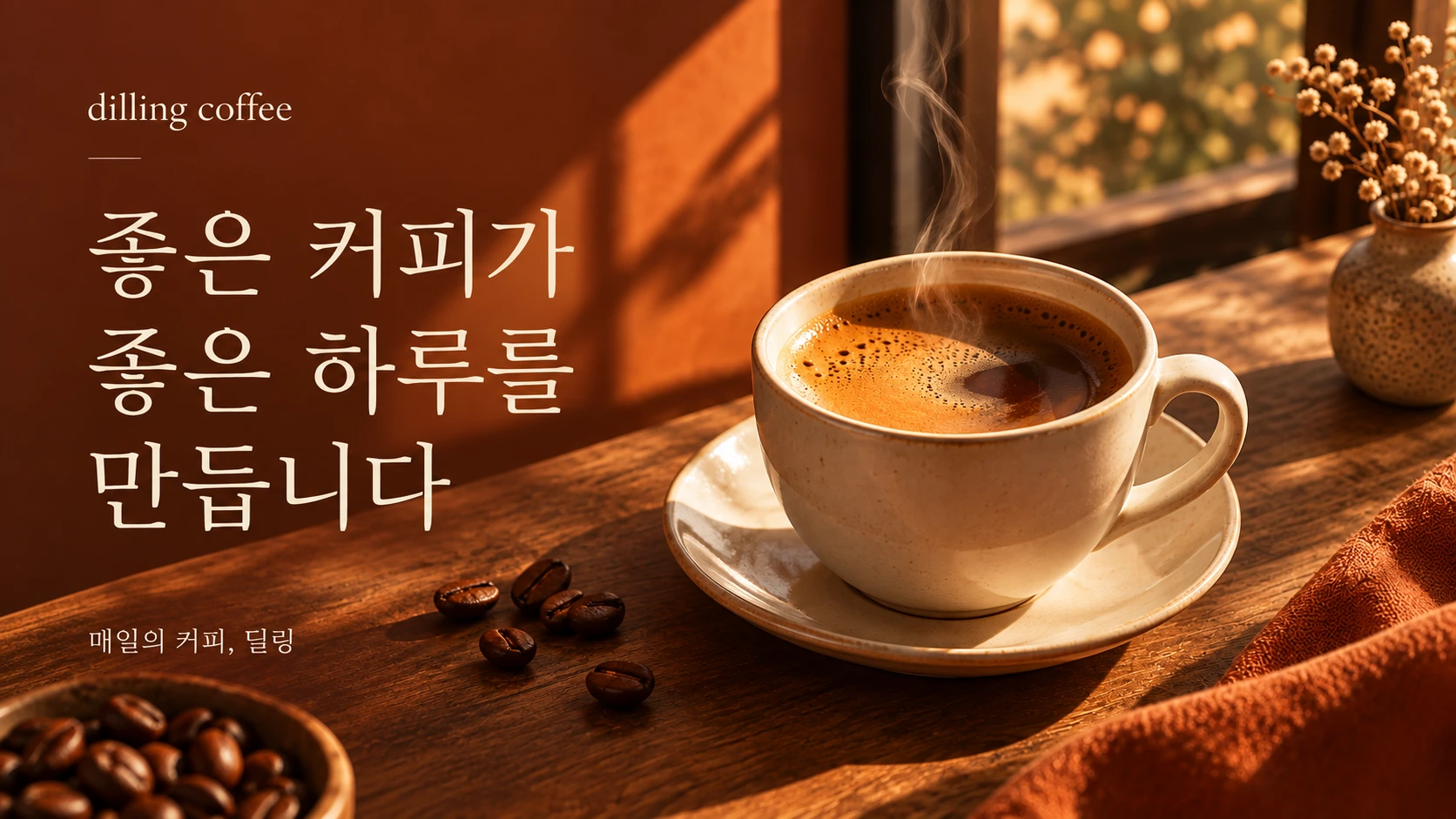 브랜드 커피 홍보 예시